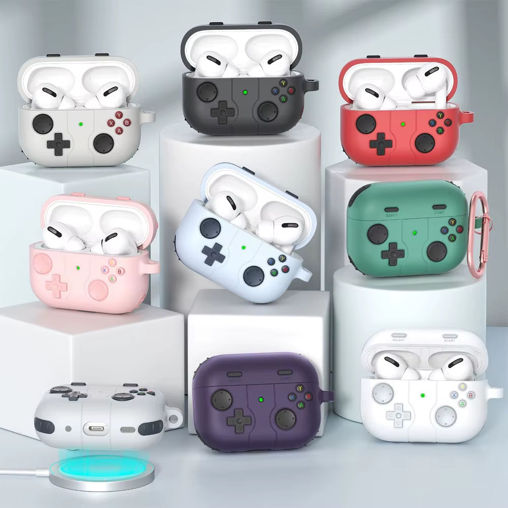 Capas 2024 para AirPods Pro – Case 3D Gamepad / Gameboy, Protetor Macio para AirPods 1/2/3